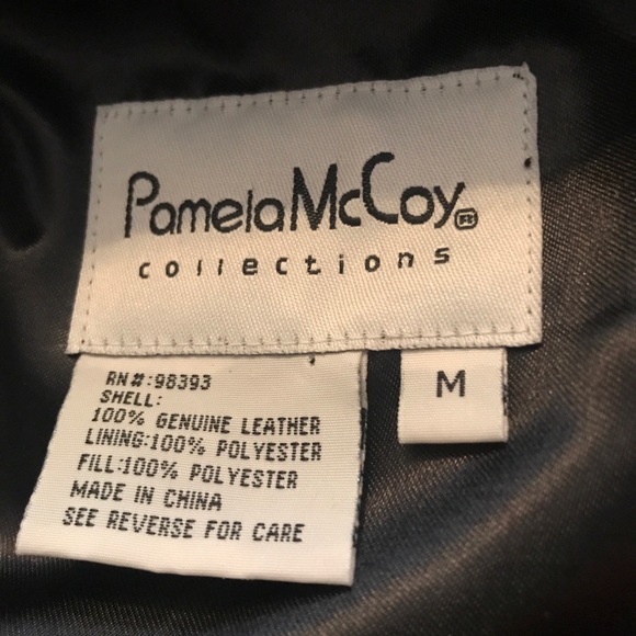 Pamela McCoy Collection Black Leather Jacket - Picture 8 of 8